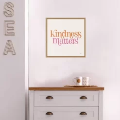 16" X 16" Kindness Matters By Laura Marshall Framed Canvas Wall Art Light Brown - Amanti Art -Northlight Store GUEST 8a639a5b cccd 4ef0 b747 21dcd8176cf2
