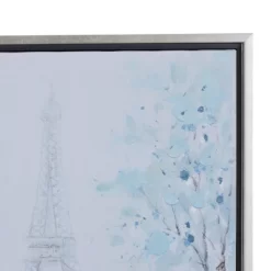 Canvas Eiffel Tower Framed Wall Art With Silver Frame Blue - Olivia & May -Northlight Store GUEST 8a7edbef b63c 4432 85c7 cfaca4fc63d2