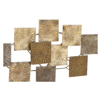 Metal Sunburst Carved Wall Decor Gold - Olivia & May 1 Metal Sunburst Carved Wall Decor Gold - Olivia & May