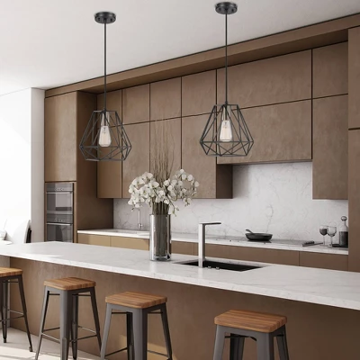 1 Light Sansa Plug-in Or Hardwire Pendant Lighting Dark Bronze - Globe Electric 2 1 Light Sansa Plug-in Or Hardwire Pendant Lighting Dark Bronze - Globe Electric - Image 2