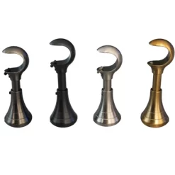 Linen Avenue Single Rod Upgraded Round Decorative Curtain Bracket -Northlight Store GUEST 8c303b46 6868 47c7 b1c3 945c24c34941