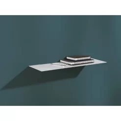 31.5" Dolle Katana Floating Metal Shelf White