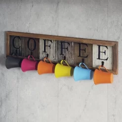 Emma And Oliver Distressed Rustic Coffee Sign With 6 Sturdy Metal Hooks To Accommodate Most Mug Sizes -Northlight Store GUEST 8d8d7fed 2cc6 4411 a5e1 e8a7036c2b50