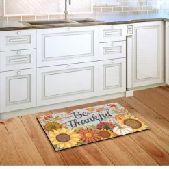 Be Thankful Flowers Doormat 18" X 30" Indoor Outdoor Briarwood Lane -Northlight Store GUEST 8d935754 8620 4df8 9106 65557dc0e854
