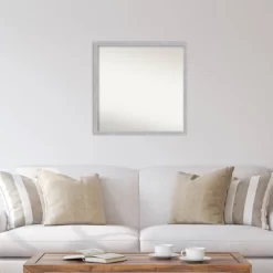 28" X 28" Non-Beveled Grace Brushed Nickel Narrow Wall Mirror - Amanti Art -Northlight Store GUEST 8e336a32 8a45 4983 bcc6 2a72ffef4159