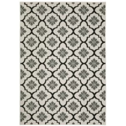Trinity Floral Trellis Patio Area Rug Beige/Black - Captiv8e Designs -Northlight Store GUEST 91105ce2 acf2 4999 94a7 ea0ec963a67e