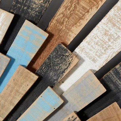 Wood Starburst Handmade Carved Wall Decor - Olivia & May 14 Wood Starburst Handmade Carved Wall Decor - Olivia & May - Image 14