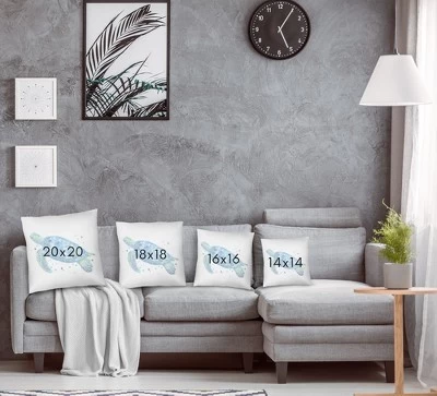 Americanflat Sargasso Blue Sea Turtle Throw Pillow By Sam Nagel 1 Americanflat Sargasso Blue Sea Turtle Throw Pillow By Sam Nagel