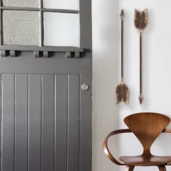 Set Of 4 Decorative Wall Art Metal Arrows Brass - Storied Home