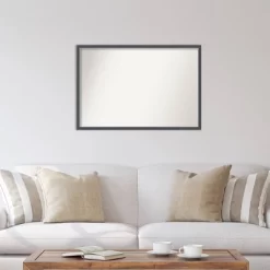 38" X 26" Non-Beveled Eva Black Silver Thin Wall Mirror - Amanti Art -Northlight Store GUEST 95290bd0 652e 4345 90f0 44eeff6552e6