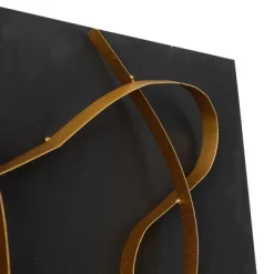 Metal Abstract Overlapping Lines Wall Decor With Gold Backing - CosmoLiving By Cosmopolitan