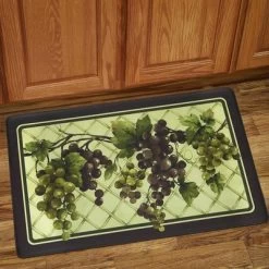 GoodGram Tuscany Lattice Grape Vine Memory Foam Anti-Fatigue Kitchen Floor Mat - 18 In. W X 30 In. L