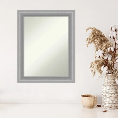 23" X 29" Non-Beveled Peak Polished Nickel Narrow Wall Mirror - Amanti Art 4 23" X 29" Non-Beveled Peak Polished Nickel Narrow Wall Mirror - Amanti Art - Image 4