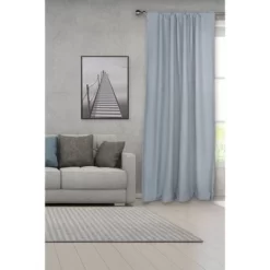 Decorative Drapery Single Rod Set With Lined Ball Finials - Lumi Home Furnishings