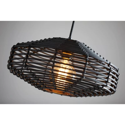 7" Kingston Pendant Ceiling Light Black - Adesso 2 7" Kingston Pendant Ceiling Light Black - Adesso - Image 2