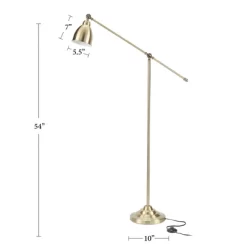 54" Metal Swing Arm Reading Floor Lamp - Nourison 11 54" Metal Swing Arm Reading Floor Lamp - Nourison -Northlight Store GUEST 96c5d93c 6915 4e02 824b 6e07b12e0743