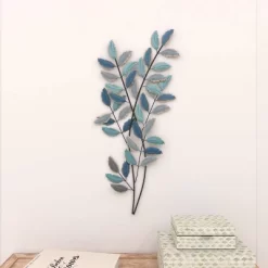 Metal Leaf Wall Decor With Gold Accent Blue - Olivia & May -Northlight Store GUEST 9721ab20 2576 4d6c 9a90 0633904cee5f