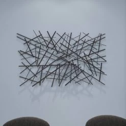 Metal Geometric Overlapping Lines Wall Decor Dark Gray - Olivia & May -Northlight Store GUEST 98d1acac e231 46c2 8229 d6ad86ed4f83