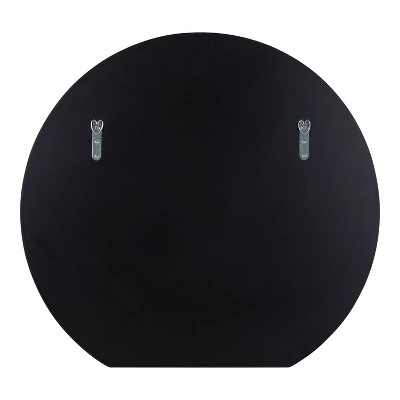 24" X 23" Caskill Flat Circle Decorative Wall Mirror Black - Kate & Laurel All Things Decor 3 24" X 23" Caskill Flat Circle Decorative Wall Mirror Black - Kate & Laurel All Things Decor - Image 3