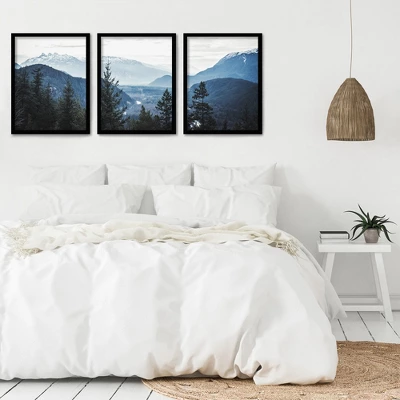 (Set Of 3) Triptych Wall Art Morning Mountain Views By Tanya Shumkina - Set Of 3 Framed Prints - Americanflat 1 (Set Of 3) Triptych Wall Art Morning Mountain Views By Tanya Shumkina - Set Of 3 Framed Prints - Americanflat
