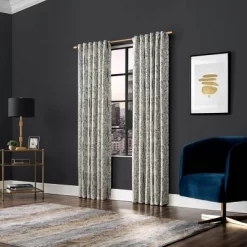 Aubry Shimmering Floral Blackout Back Tab Curtain Panel - Scott Living -Northlight Store GUEST 9a822480 9ed3 4172 b3ee a3be5a3a7891
