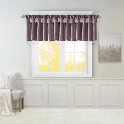 26"x50" Lillian Faux Silk Twisted Tab Valance With Beads -Northlight Store GUEST 9b01940a 2e01 4faf 86d3 c6f9c7e04247