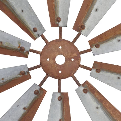 Farmhouse Metal Abstract Wall Decor Brown - Olivia & May 2 Farmhouse Metal Abstract Wall Decor Brown - Olivia & May - Image 2