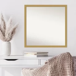 28" X 28" Non-Beveled Grace Brushed Gold Narrow Wall Mirror - Amanti Art -Northlight Store GUEST a0776bf3 39a1 4766 a927 1e554da0fb35