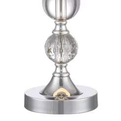 360 Lighting Solange Modern Table Lamps 25" High Set Of 2 Stacked Crystal Glass Silver White Tapered Drum Shade For Bedroom Living Room Nightstand -Northlight Store GUEST a0d88960 849b 4305 9c4f 3b39fe469dfe