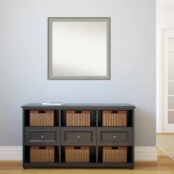 29" X 29" Non-Beveled Elegant Narrow Bathroom Wall Mirror Brushed Pewter - Amanti Art -Northlight Store GUEST a455c509 afe9 49c1 be3a 06f528d45c2b