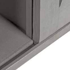 18" X 8" X 20" Decorative Farmhouse Cabinet With Barn Door And 3 Knobs Gray - Kate & Laurel All Things Decor -Northlight Store GUEST a4990a06 8390 4dd3 a485 73651c1150a8