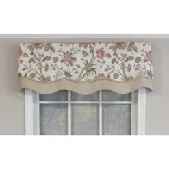 Gianna Glory 3in Rod Pocket Layered Window Valance 50in X 16in By RLF Home -Northlight Store GUEST a4da7d64 7515 4c47 9097 66294a99d15f