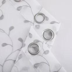 Trinity Embroidered Sheers Semi Curtains Transparent Drapes Window Treatments Grommet Top, 2 Panels -Northlight Store GUEST a5e58bf9 5228 4c7c 87c8 72d016b22344