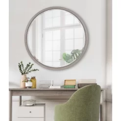 32" X 32" Hogan Round Framed Decorative Wall Mirror Gray - Kate & Laurel All Things Decor -Northlight Store GUEST a6d290b0 f6f4 4ccc a30a 04d1521e821d