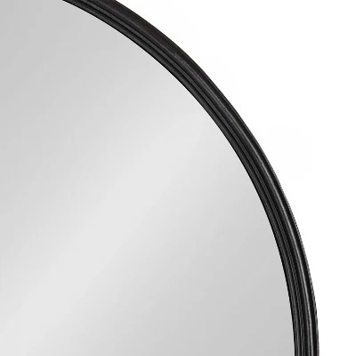 24" X 23" Caskill Flat Circle Decorative Wall Mirror Black - Kate & Laurel All Things Decor 2 24" X 23" Caskill Flat Circle Decorative Wall Mirror Black - Kate & Laurel All Things Decor - Image 2