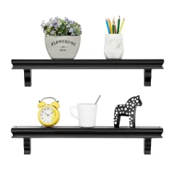 24" Set Of 2 Floating Wall Decor Display Ledge Shelves Black - Danya B. -Northlight Store GUEST a79f76e6 9a88 4799 baaa 9f260922167f