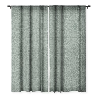 Marta Barragan Camarasa Abstract Pattern Linear Stroke Single Panel Sheer Window Curtain - Deny Designs 2 Marta Barragan Camarasa Abstract Pattern Linear Stroke Single Panel Sheer Window Curtain - Deny Designs - Image 2