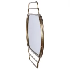 Gemma Mid-Century Modern Metal Wall Mirror Gold - StyleCraft