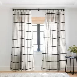 Holli Zollinger Linen Grid Single Panel Sheer Window Curtain - Deny Designs -Northlight Store GUEST a8a9f5e9 77f7 409a 91c4 131b75773197