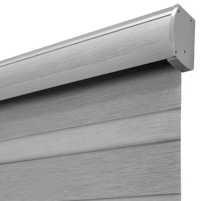 1pc Blackout Cordless Roller Zebra Shade Gray - Lumi Home Furnishings 1 1pc Blackout Cordless Roller Zebra Shade Gray - Lumi Home Furnishings