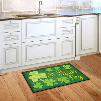 Briarwood Lane Lucky Shamrocks St. Patrick's Day Doormat Clovers Indoor Outdoor 30" X 18" 3 Briarwood Lane Lucky Shamrocks St. Patrick's Day Doormat Clovers Indoor Outdoor 30" X 18" - Image 3