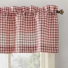 54"x14" Parkham Farmhouse Plaid Rod Pocket Semi-Sheer Kitchen Curtain Valance - No. 918