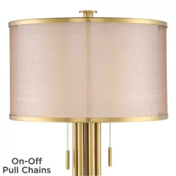 Possini Euro Design Granview Modern Table Lamp 32 1/2" Tall Brass Column Taupe Organza Outer Off White Linen Inner Drum Shade For Bedroom Living Room 10 Possini Euro Design Granview Modern Table Lamp 32 1/2" Tall Brass Column Taupe Organza Outer Off White Linen Inner Drum Shade For Bedroom Living Room -Northlight Store GUEST ab5a4ef5 5251 4563 a797 c96730966c4d