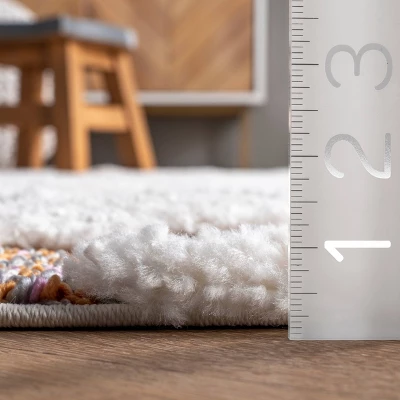 2'8"x8' Rumi High-Low Chevron Tassel Area Rug Beige Runner - NuLOOM 2 2'8"x8' Rumi High-Low Chevron Tassel Area Rug Beige Runner - NuLOOM - Image 2