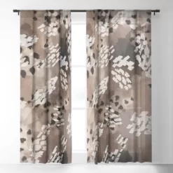 Marta Barragan Camarasa Modern Animal Print 75 Single Panel Sheer Window Curtain - Deny Designs
