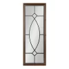 16" X 42" Bakersfiel Windowpane Wall Mirror Rustic Brown - Kate & Laurel All Things Decor