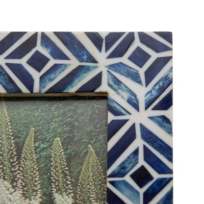 4x6 Inches Blue Wood, Resin & Glass Photo Frame - Foreside Home & Garden 4 4x6 Inches Blue Wood, Resin & Glass Photo Frame - Foreside Home & Garden - Image 4