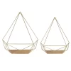 2pc Prouvé Diamond Shaped Shelf Set Gold - Kate & Laurel All Things Decor