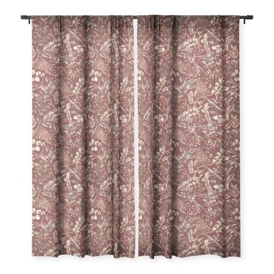 Ninola Design Botanical Collection Organic Holiday Single Panel Sheer Window Curtain - Deny Designs 2 Ninola Design Botanical Collection Organic Holiday Single Panel Sheer Window Curtain - Deny Designs - Image 2