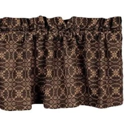 Home Collections By Raghu Marshfield Jacquard Black Valance, 72x15.5